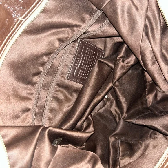 Vintage Coach Dark Brown and Tan Satchel - Picture 5 of 8